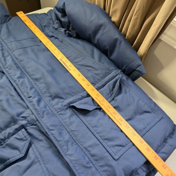 LL Bean Men Goretex Parka Jacket Size Large Blue Down Insulated Outdoor READ - Picture 13 of 13